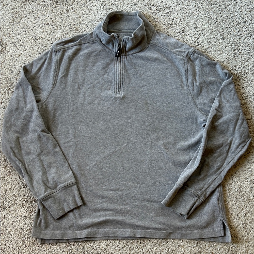 J Crew sueded jersey 100% cotton 1/4 zip pullover